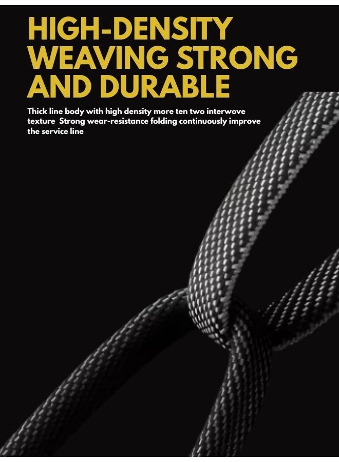 65W USB C fast charging cable 4 in 1 with gold plated connectors 27W Type C to Lightning works with MacBook Pro Dell ThinkPad iPhone Samsung supports USB C devices 1M length reliable and sturdy - Image 3