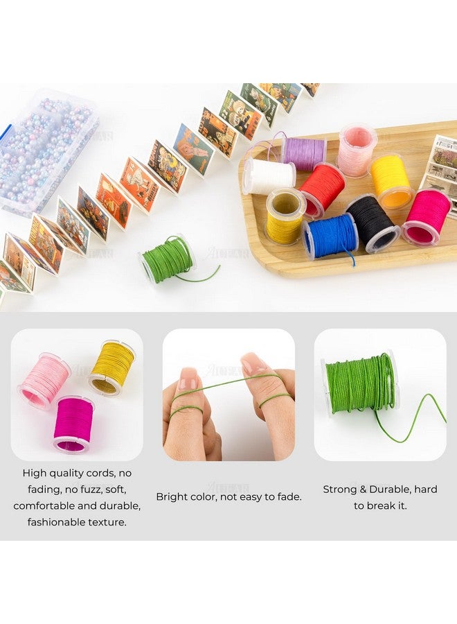 AUEAR 10 Color Nylon String Cord For Bracelet Jewelry Making Premium Chinese Knotting Nylon Cords Beading Thread For Kumihimo Braided Bracelets Dream Catcher Necklaces Macrame Craft Wind Chime  - Image 4