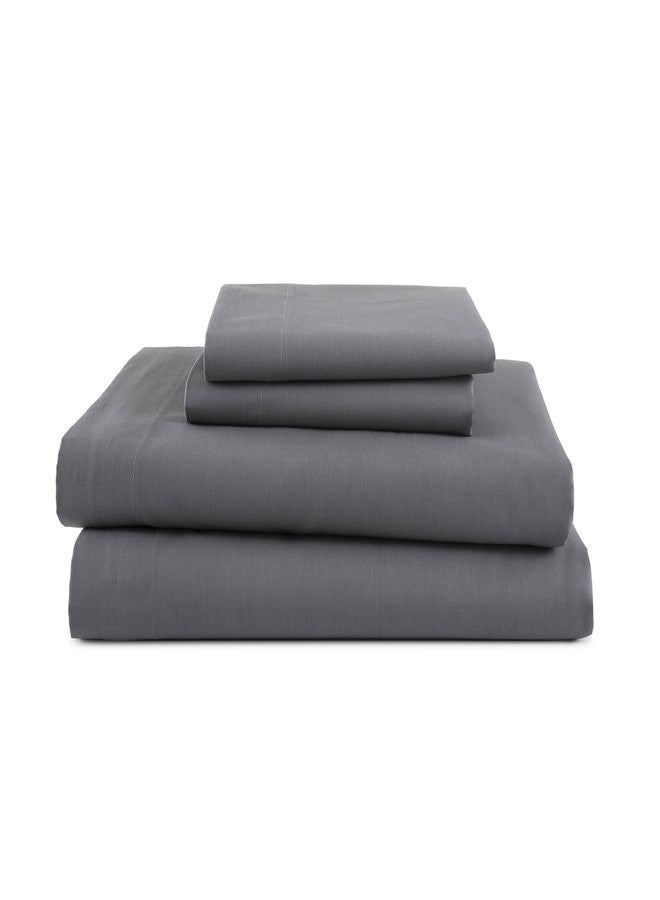 Martex 3 Piece Twin Sheets Set | Twin Bed Sheets Set - Light Weight, Soft Breathable Sheets | Brushed Cotton Rich Blend | Secure-Fit, Wrinkle Resistant, Durable, Easy Care Bed Sheets | Comfy Sheets | Gray - Image 1