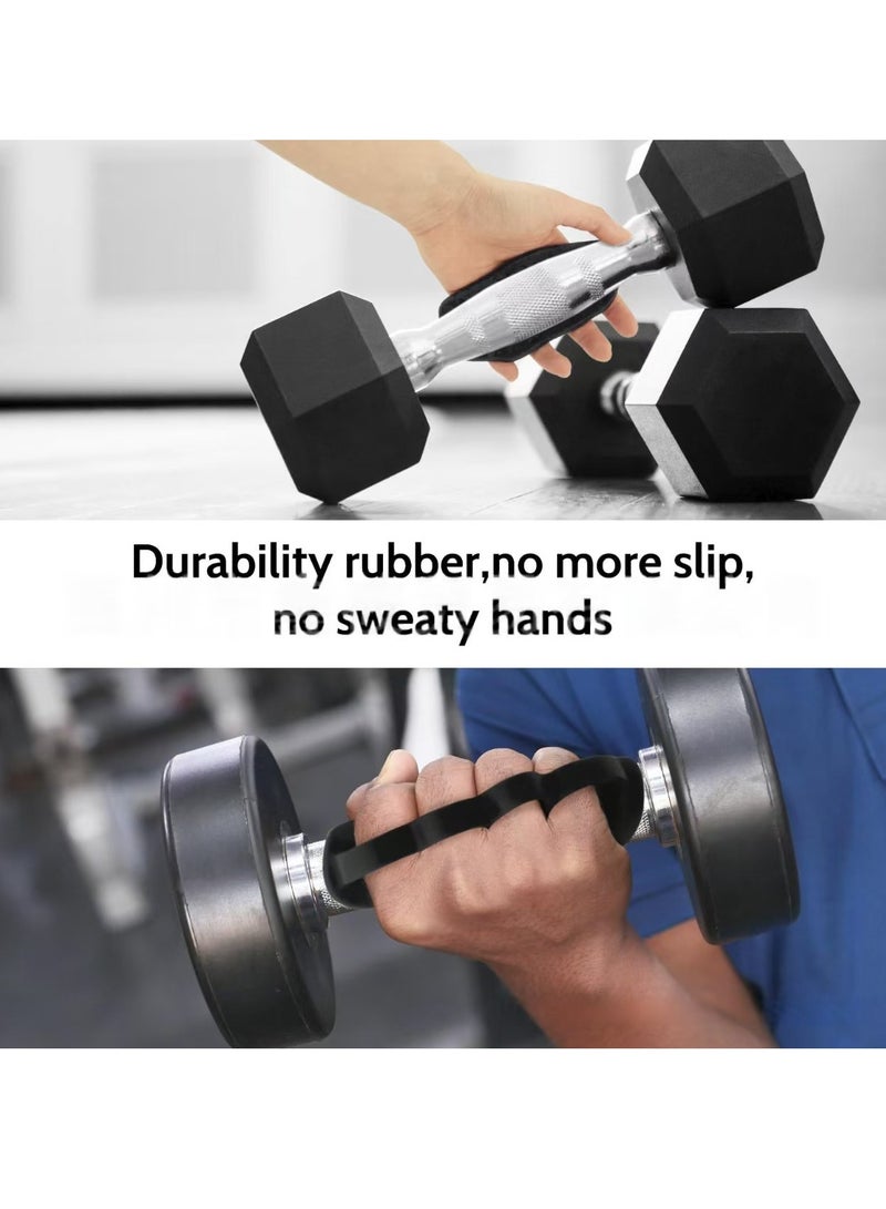 Rubber Fitness Grips Fingerless Exercise Grips Gym Grips - Ergonomic Rubber Hand Protection Gloves for Weightlifting, Pullups, Gym Training and Workouts for Men and Women - Image 4