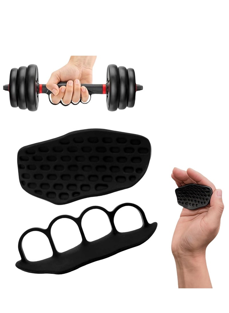 Rubber Fitness Grips Fingerless Exercise Grips Gym Grips - Ergonomic Rubber Hand Protection Gloves for Weightlifting, Pullups, Gym Training and Workouts for Men and Women - Image 1