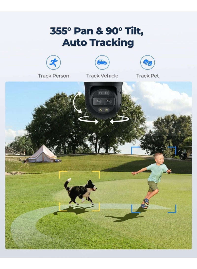 reolink PTZ Security Camera System 4K, IP PoE 360 Camera with Dual-Lens, Auto 6X Hybrid Zoomed Tracking, 355 Pan & 90 Tilt, Outdoor Surveillance, AI Detection, TrackMix PoE - Image 3