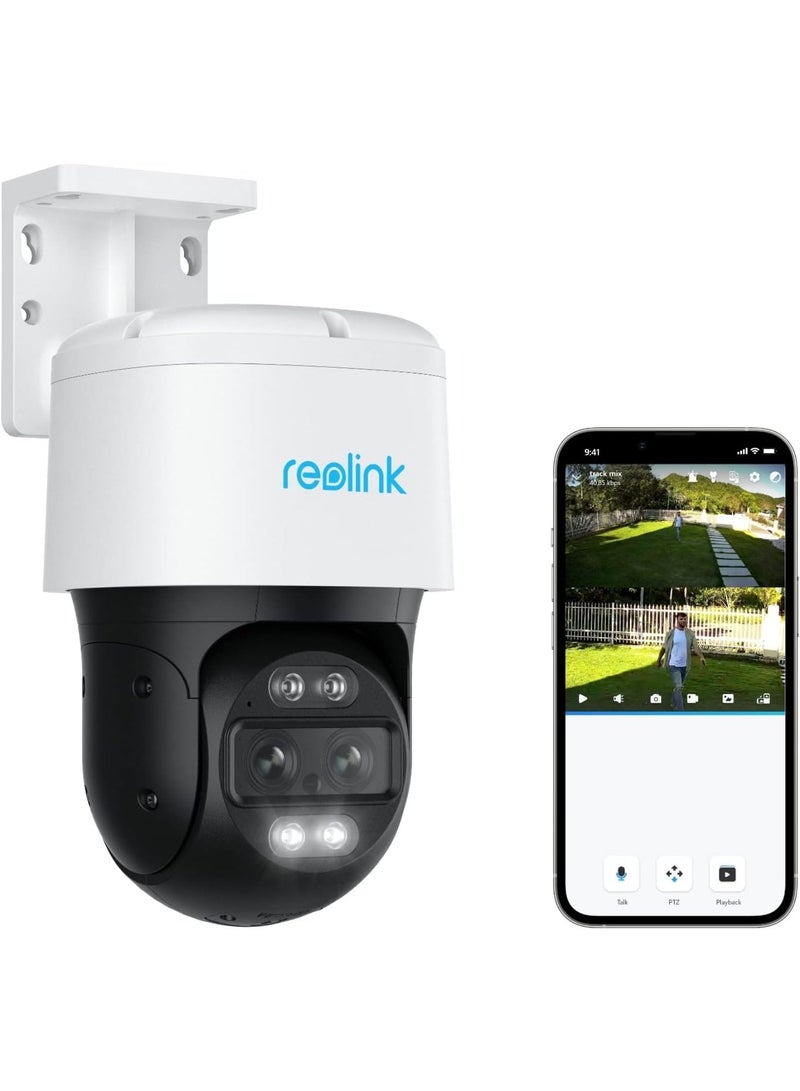 reolink PTZ Security Camera System 4K, IP PoE 360 Camera with Dual-Lens, Auto 6X Hybrid Zoomed Tracking, 355 Pan & 90 Tilt, Outdoor Surveillance, AI Detection, TrackMix PoE - Image 1