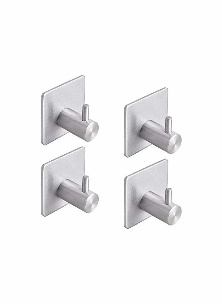 KASTWAVE 4 PCs Stainless Steel Nail Free Towels Hooks  - Image 1