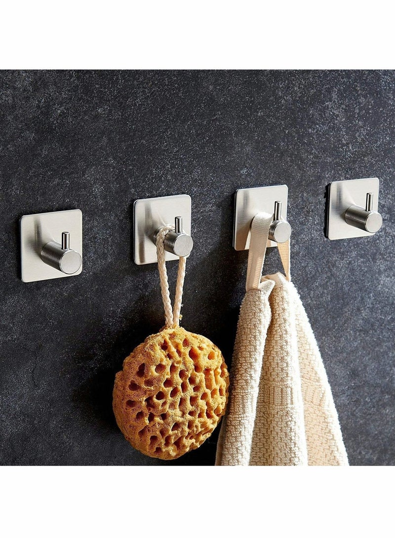 KASTWAVE 4 PCs Stainless Steel Nail Free Towels Hooks  - Image 2