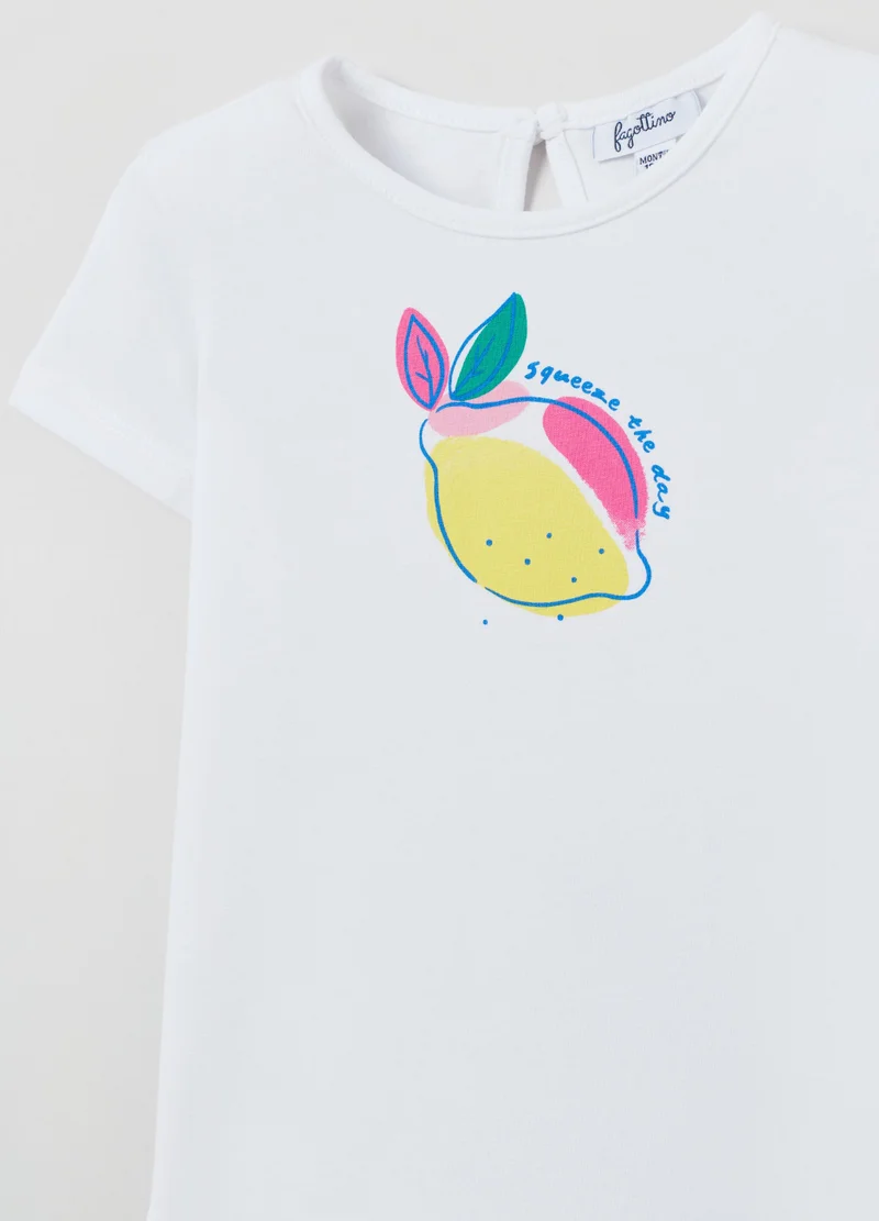 Ovs Crew-Neck T-Shirt With Glitter Print