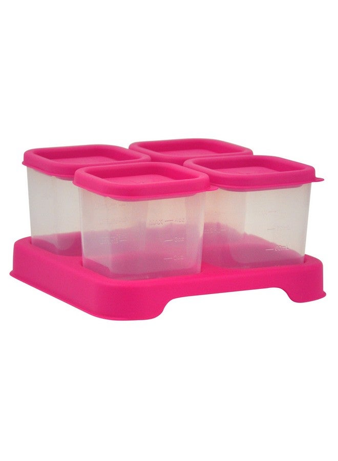 green sprouts Fresh Baby Food Unbreakable Cubes (4oz/4pk) | Store, carry, & serve homemade baby food | Lid provides leak-proof seal, Made from safer plastic, Embossed with measurements - Image 1