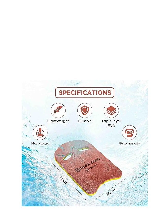 ENDLESS  Swimming Kickboard With Comfortable Design | Material : EVA |  For Beginners Swimming Training Floaters | For Kids and Adults Floating Pads - Image 3