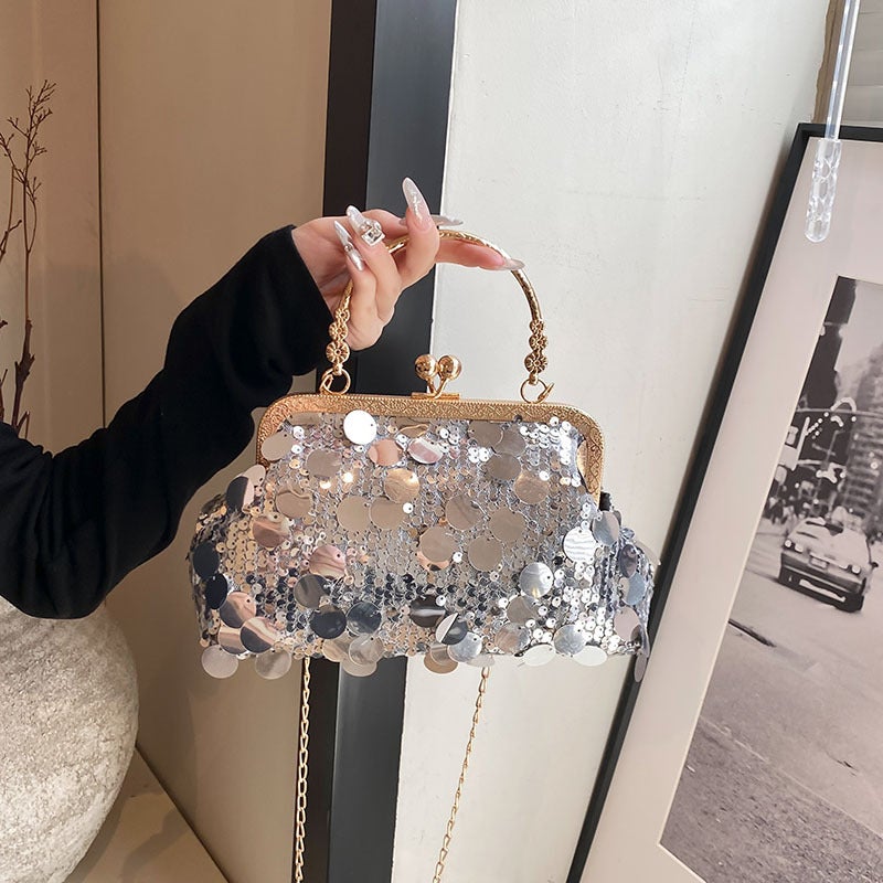 Evening Bag Evening Dress Handbag Sequin Dress Personalized E-Commerce Retro Wedding Bag Hand-Held Women'S Chain Bag - Image 2