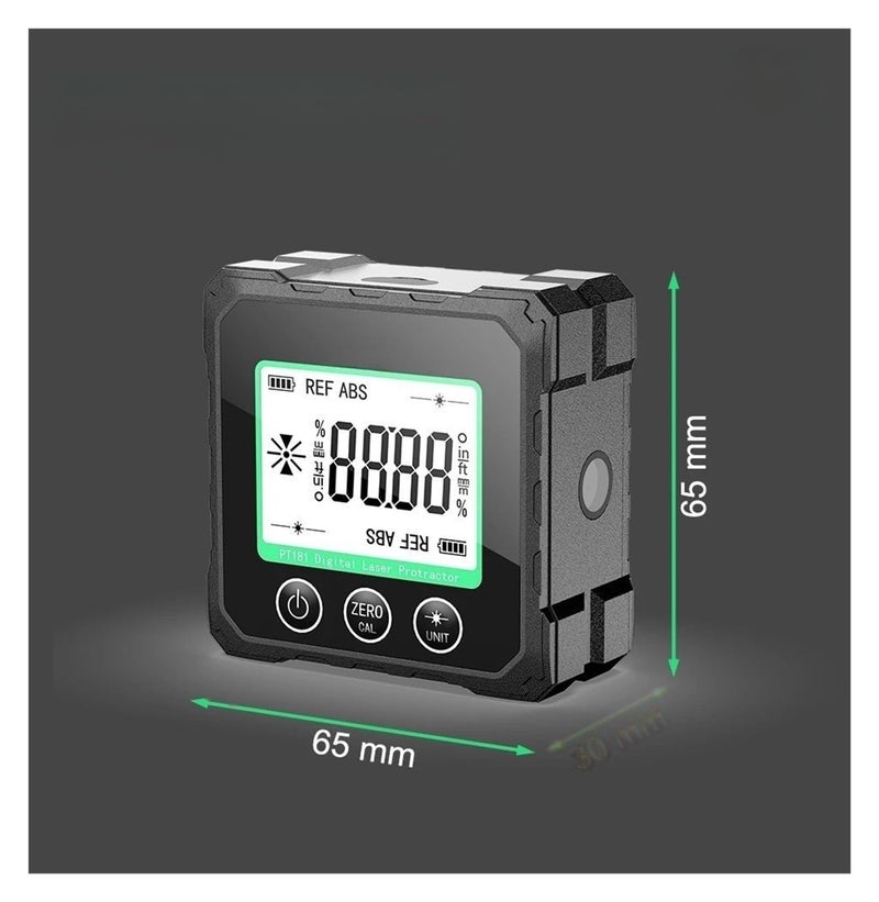PT181 Digital Protractor Angle Finder 5 Side Magnetic Level Box Measuring Tool Green - Image 3