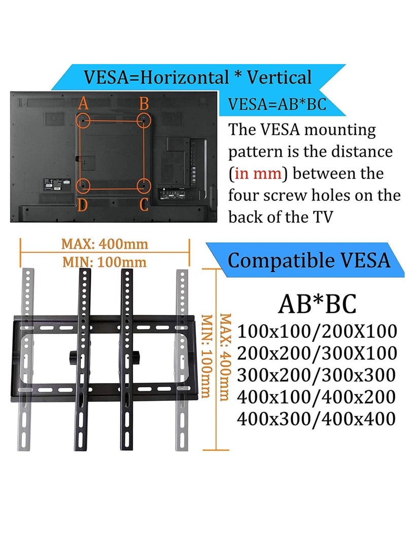 ELTRAZONE TV Wall Mount Bracket for Most22" 32" 40" 43"46" 47" 50" 52" 55" 58" 60" Inch LCD LED Plasma Flat Screen Compatible with Samsung Coby LG VIZIO Sharp Sony Toshiba - Image 3