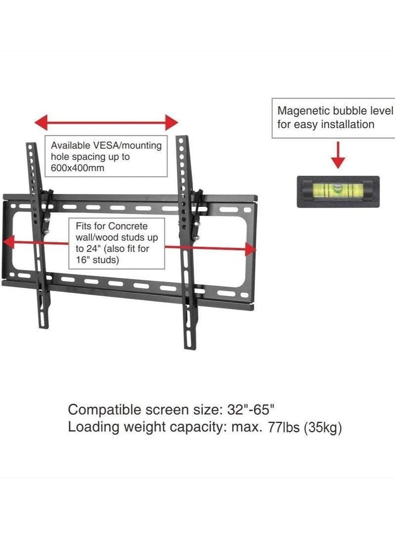 ELTRAZONE TV Wall Mount Bracket for Most22" 32" 40" 43"46" 47" 50" 52" 55" 58" 60" Inch LCD LED Plasma Flat Screen Compatible with Samsung Coby LG VIZIO Sharp Sony Toshiba - Image 4