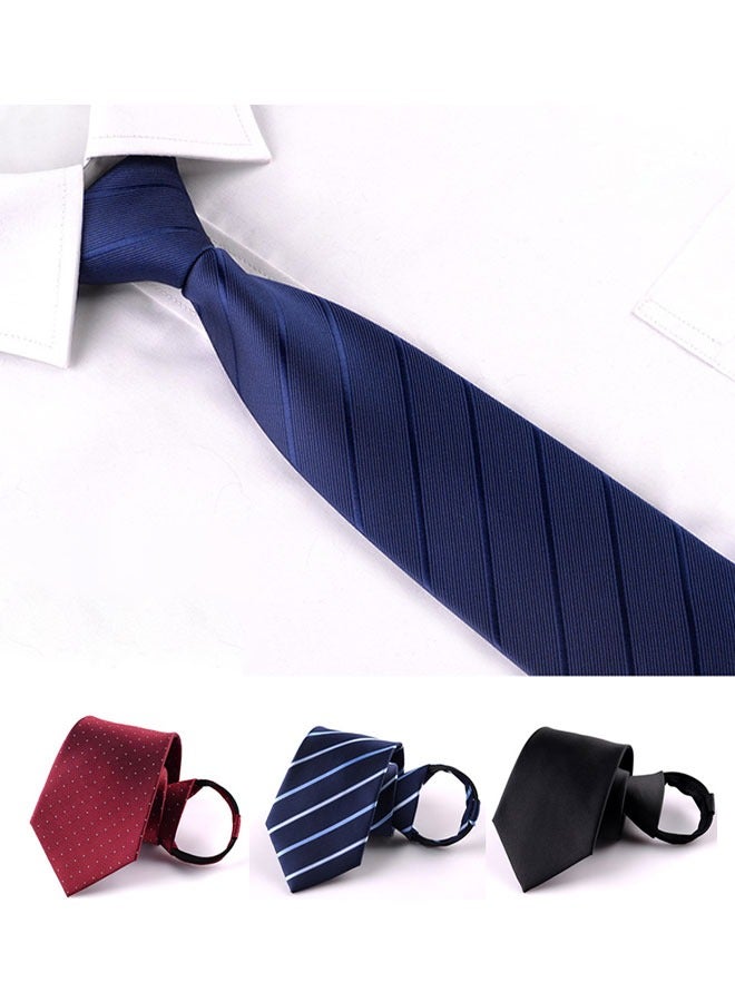 HAWAWA 4PCS Zipper Ties Set for Men Adjustable Men's Pretied Neckties Zip on Tie for Men Zipper Skinny Necktie Clip on Slim Tie  - Image 2