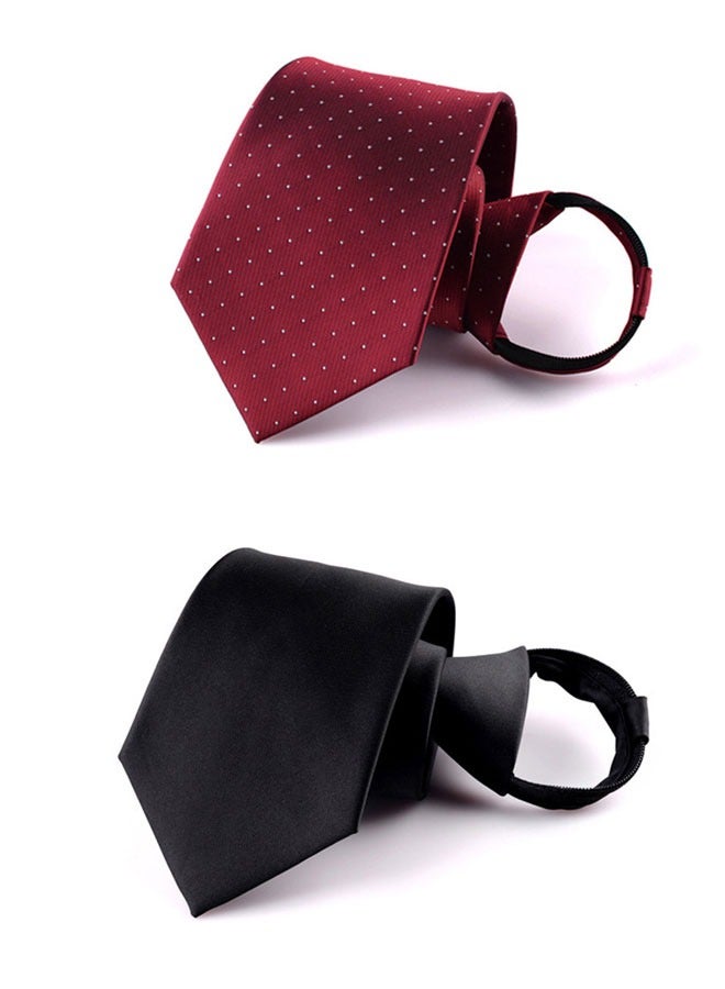 HAWAWA 4PCS Zipper Ties Set for Men Adjustable Men's Pretied Neckties Zip on Tie for Men Zipper Skinny Necktie Clip on Slim Tie  - Image 3