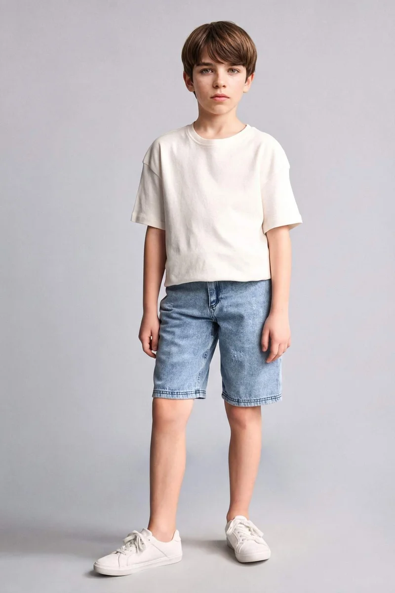 ديفاكتو Boy Regular Fit Denim Shorts