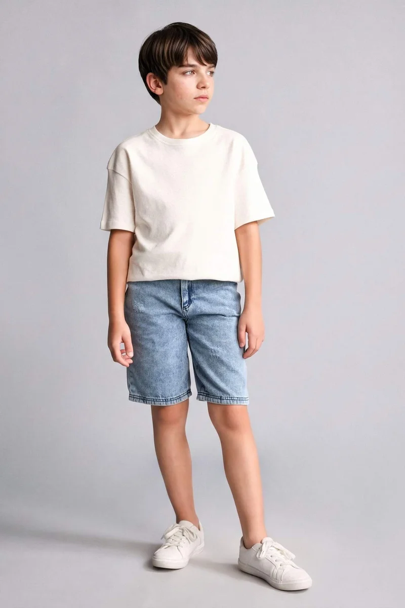 ديفاكتو Boy Regular Fit Denim Shorts