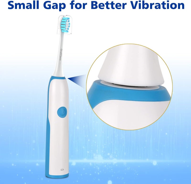 اورال كلاس رؤوس فرشاة أسنان بديلة من متوافقة مع فراشي أسنان Sonicare، حشوات رأس فرشاة كهربائية متوسطة النعومة لفراشي Philips Sonic Care التي تعمل بالضغط على المقابض 4100 5100 HX6250 C G W 2 3 Series، عبوة من 8 قطع - Image 5