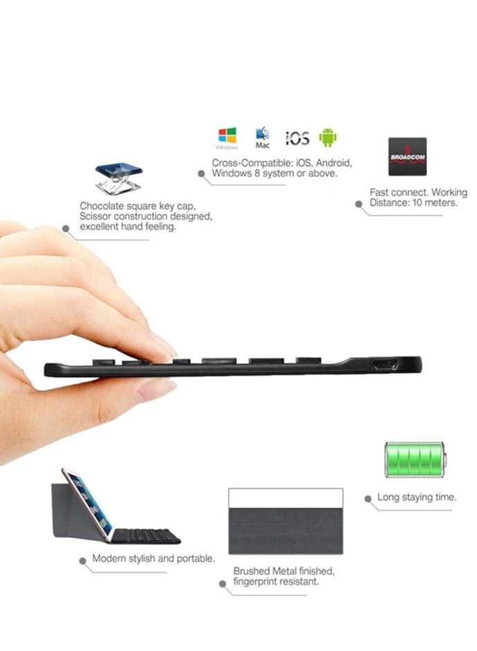 Keyboard Case for Lenovo Pad Pro 2022 11.2 Inches with Detachable Wireless Bluetooth Keyboard + Charging Mouse, Smart PU Leather Magnetic Case - Image 2