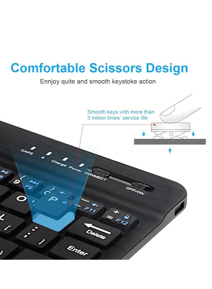 Keyboard Case for Lenovo Pad Pro 2022 11.2 Inches with Detachable Wireless Bluetooth Keyboard + Charging Mouse, Smart PU Leather Magnetic Case - Image 3