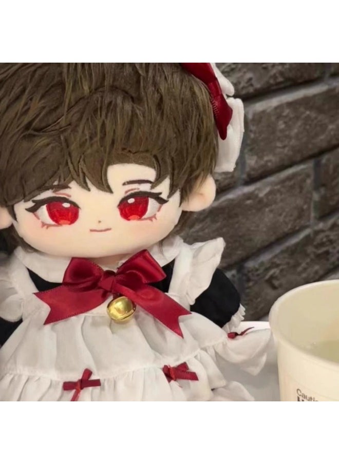Lu Shen Cotton Doll 20cm Doll Clothes Light And Night Love Anime Peripheral Doll Doll Can Change Clothes Birthday Gift-Specifications:20cm Without Skeleton-Color:Lu Shen Long Rabbit Ear Wine Red Sweater [send Glasses] Light Night Badge  - Image 4