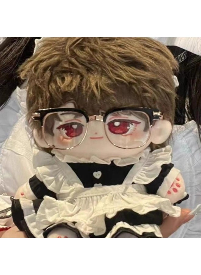 Lu Shen Cotton Doll 20cm Doll Clothes Light And Night Love Anime Peripheral Doll Doll Can Change Clothes Birthday Gift-Specifications:20cm Without Skeleton-Color:Lu Shen Long Rabbit Ear Wine Red Sweater [send Glasses] Light Night Badge  - Image 2