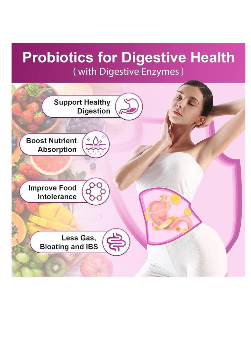 Probiotic Live - Women’s Probiotic, 90 Caps 100 Billion CFU 31 Strains, with Organic Prebiotics Cranberry, Digestive Immune, Shelf Stable, Delayed Release, No Soy Gluten Dairy - Image 1