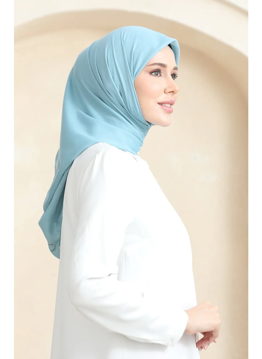 Sefa Merve Plain Scarf Prs-Ssbwl-09 Cyan