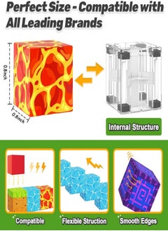 Zeemey Magnetic Blocks - Build Mine Magnet World Magic Portal Set, Magnetic Tiles 1" Building Blocks Toddler Toys STEM Sensory Outdoor Toys for 3+ Year Old Boys & Girls, Creative Kids Games Kids Toys 84PCS  - Image 2