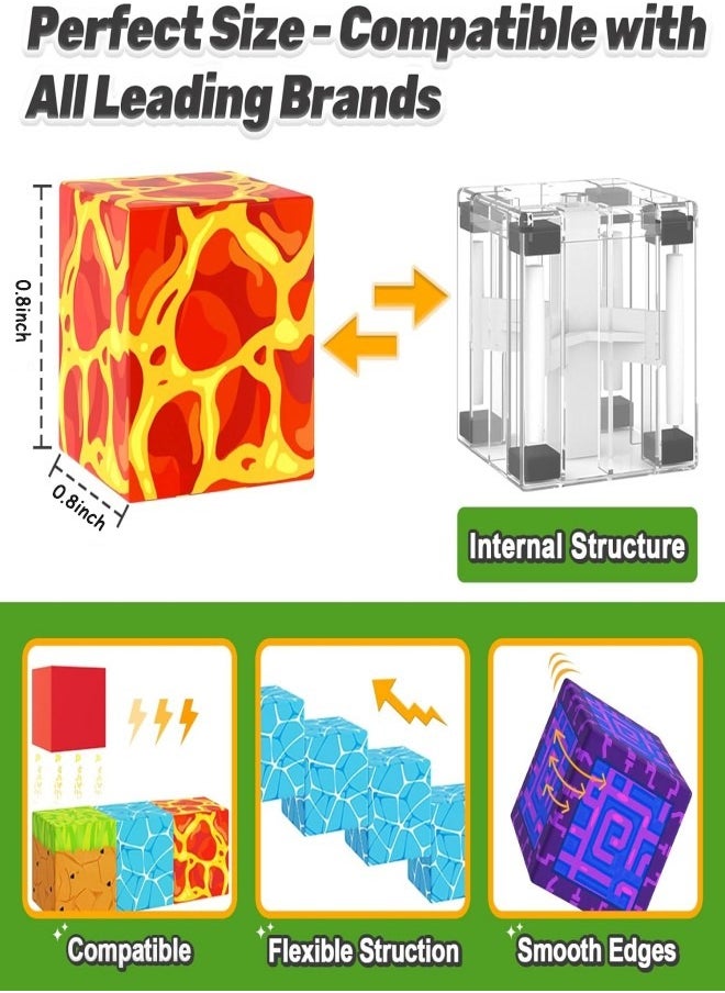 Zeemey - Magnetic Blocks - Build Mine Magnet World Magic Portal Set, Magnetic Tiles 1" Building Blocks Toddler Toys STEM Sensory Outdoor Toys for 3+ Year Old Boys & Girls, Creative Kids Games Kids Toys 84PCS - Image 1