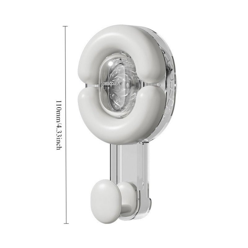 الخطافات البيضاء الفاخرة ذات الكؤوس الماصة للتركيب على الجدران دون حفر أو آثار للمناشف والروب - Image 3