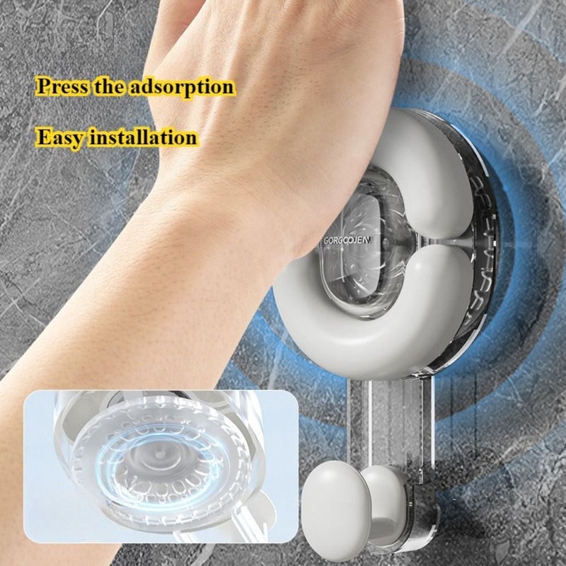 الخطافات البيضاء الفاخرة ذات الكؤوس الماصة للتركيب على الجدران دون حفر أو آثار للمناشف والروب - Image 5