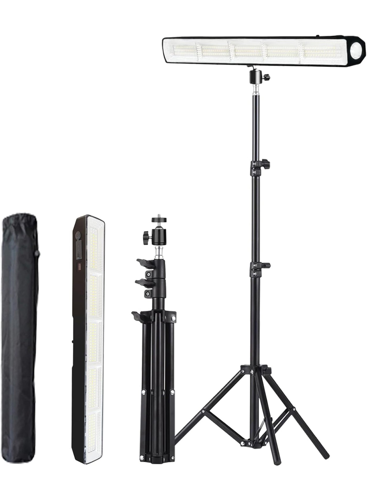 Camping Light, Portable Rechargeable Work Light with Detachable Tripod Stand,8000 Lumen Cordless Light Bar Flashlight for Outdoor Fishing Hiking Adventure Emergency