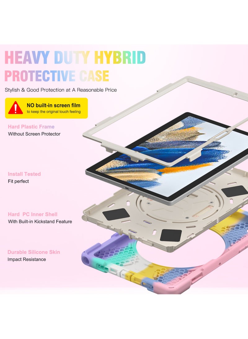 Rock Pow Case For Samsung Galaxy Tab S6 Lite 10.4 Inch Case 2024/2022/2020 (SM-P620/P610/P613/P615/P619) Silicone Case with 360 Rotating Kickstand Handle Grip S Pen Holder Cover for S6 Lite 10.4 inch - Image 4