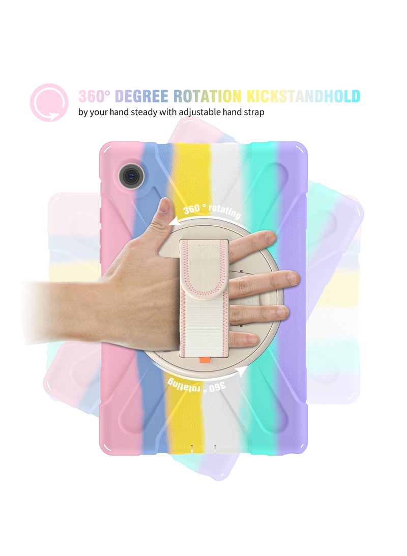 Rock Pow Case For Samsung Galaxy Tab S6 Lite 10.4 Inch Case 2024/2022/2020 (SM-P620/P610/P613/P615/P619) Silicone Case with 360 Rotating Kickstand Handle Grip S Pen Holder Cover for S6 Lite 10.4 inch - Image 3