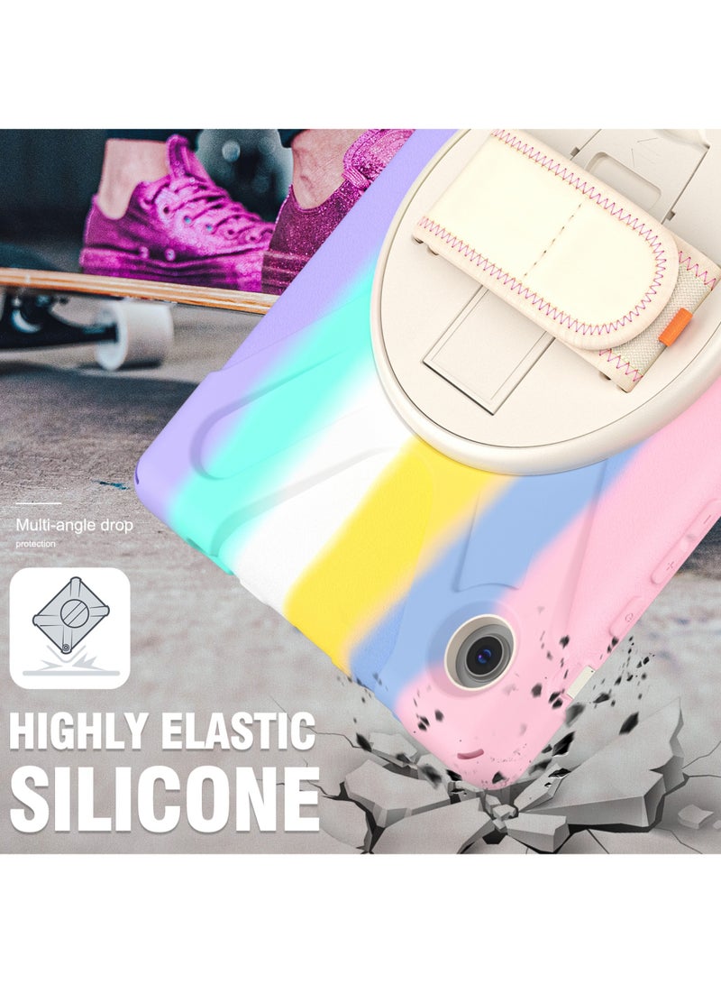 Rock Pow Case For Samsung Galaxy Tab S6 Lite 10.4 Inch Case 2024/2022/2020 (SM-P620/P610/P613/P615/P619) Silicone Case with 360 Rotating Kickstand Handle Grip S Pen Holder Cover for S6 Lite 10.4 inch - Image 5