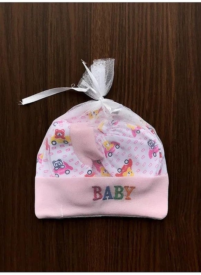 JUSTLIST Cotton Cap, Mittens and Booties for New Born (0-3 Months) - Multicolor, Pack of 3 Pairs | for Baby Boy & Girl - Image 3