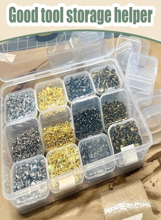 YOIYINI 30Pcs Mini Bead Containers with 1Pc Big Hinged Lid Storage Box，Clear Diamond Art Storage Case， Plastic Craft Supply Case for Organizing，Rectangle Containers for DIY Bead Craft，Jewelry，Small Part - Image 5