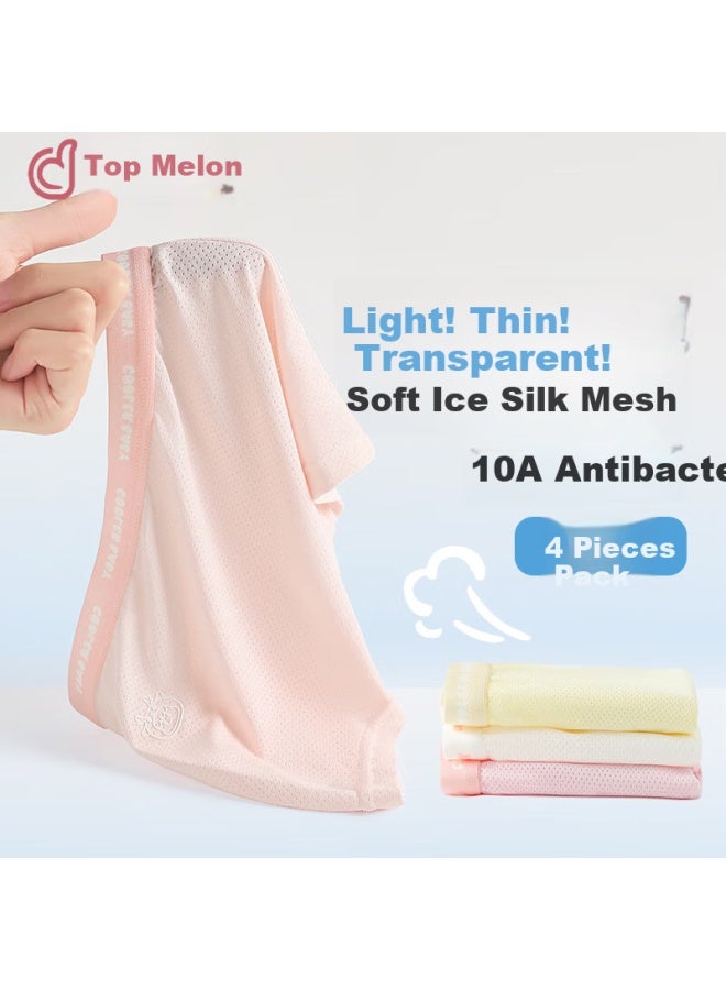 Top Melon Melon Girls' Underwear Summer Thin Children's Square Ice Silk Little Girl Four-corner Shorts Girl No Trace No Clamp - Image 1