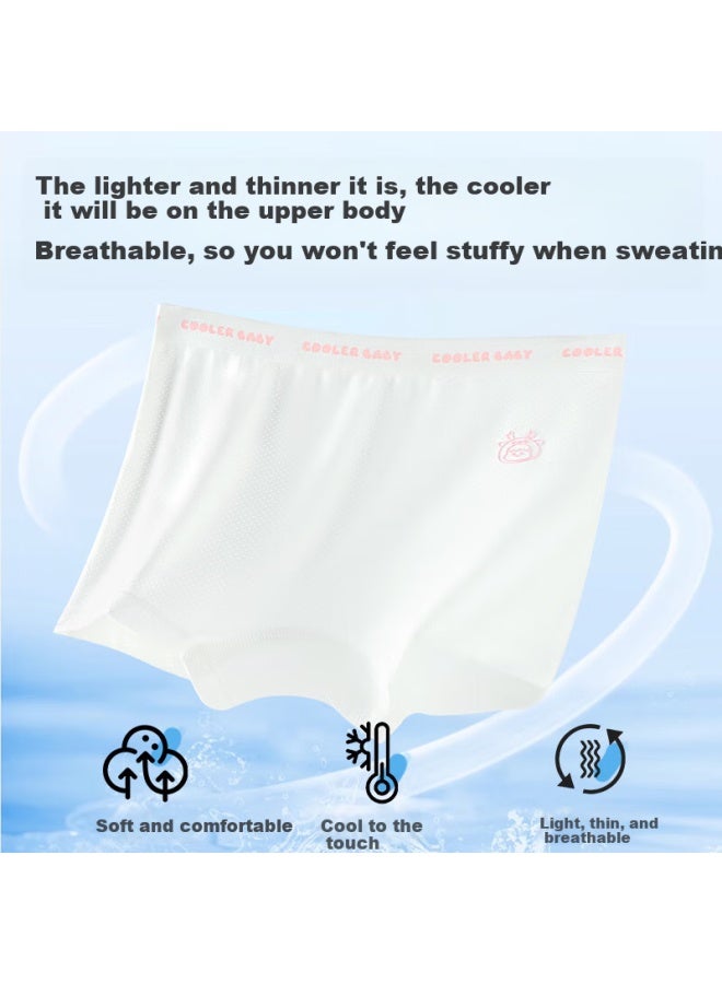 Top Melon Melon Girls' Underwear Summer Thin Children's Square Ice Silk Little Girl Four-corner Shorts Girl No Trace No Clamp - Image 2