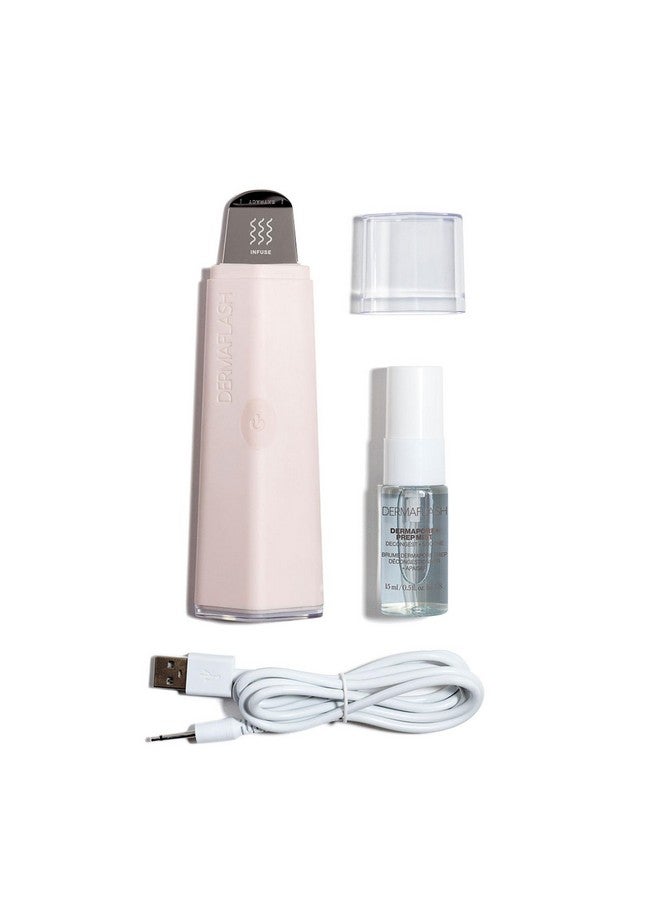 DERMAFLASH Dermapore+™ Ultrasonic 2-In-1 Pore Extractor And Serum Infuser, Blush - Image 2