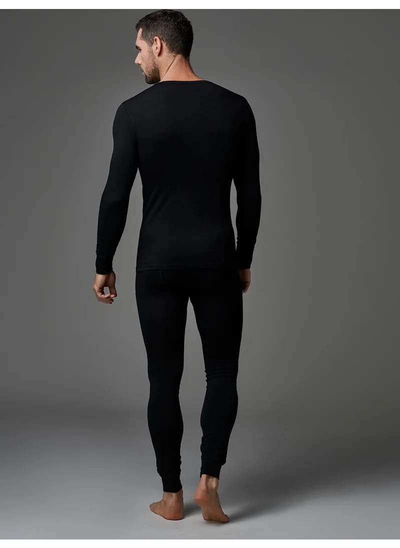 داجي Men's Thermal T-Shirt Black E010910880