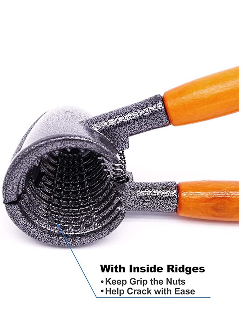 Heavy Duty Nutcracker Pecan Walnut Plier Opener Tool with Wood Handle