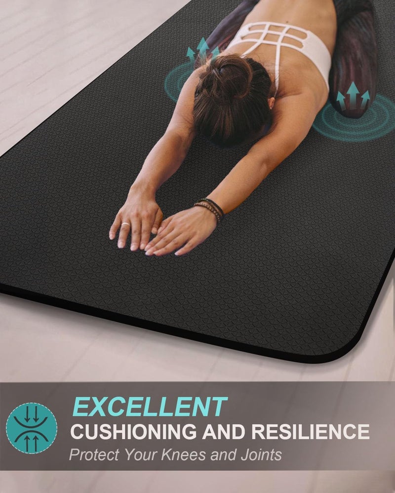 MRZZATA Extra Long & Wide Thick Yoga Mat for Tall Men & Women, 84'' x 32'' x 7mm Non-Slip TPE Yoga Mat with Strap - Image 5