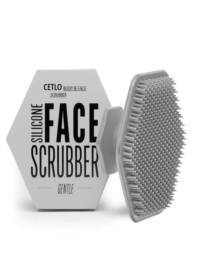 CETLO Soft Silicone Face Scrubber for Gentle Exfoliation & Deep Cleansing | Facial Massage Pad for Removing Dead Skin | Daily Face Cleaning Tool (Grey) - Image 1