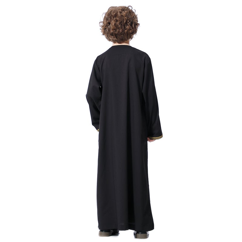 كورتا عرقية طويلة للأطفال بأزرار سحاب مطرزة TH875 - Image 4