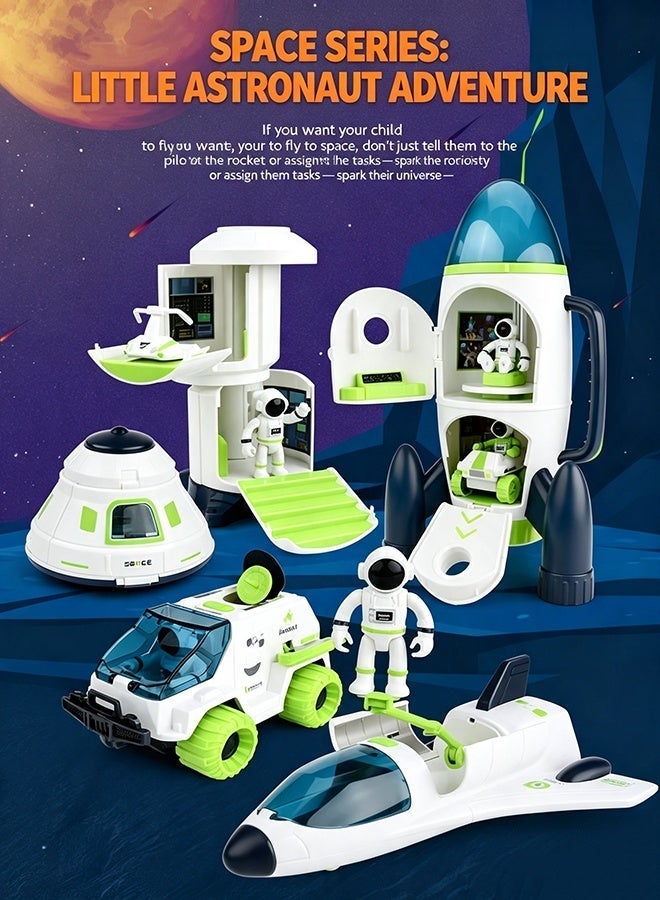 Interstellar Space Toys, Double Layer Space Station Toy, Rocket Space Station Model,DIY Assembly Set,Interactive Toys for Children and Parents,Science Gift for Kids - Image 4