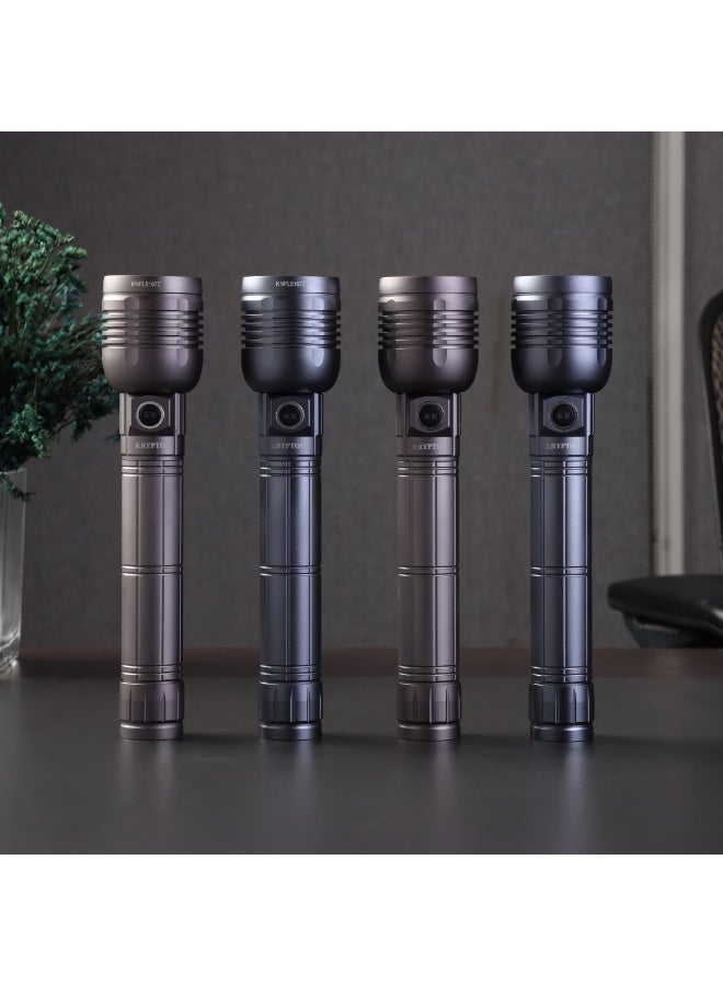 Krypton Zoomable LED Flashlight- KNFL5167 | Pack of 4, 20 W  LEDs, Perfect for Indoor and Outdoor Use, 10 Hours Continuous Working/ Aircraft Aluminum Alloy Body, Type-C Charging - Image 2