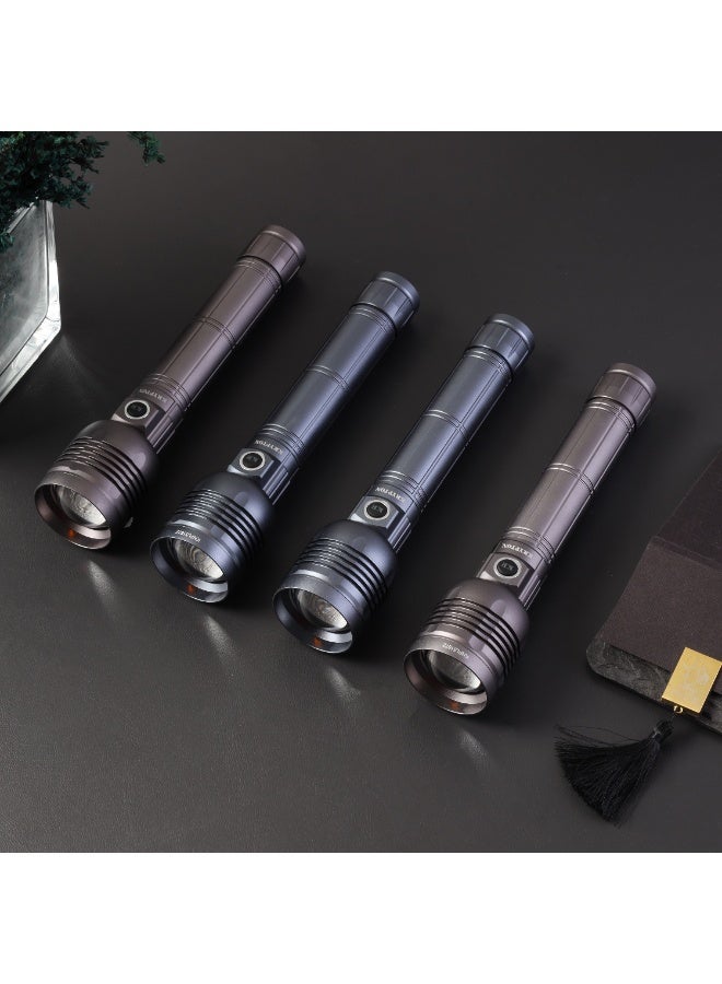 Krypton Zoomable LED Flashlight- KNFL5167 | Pack of 4, 20 W  LEDs, Perfect for Indoor and Outdoor Use, 10 Hours Continuous Working/ Aircraft Aluminum Alloy Body, Type-C Charging - Image 3