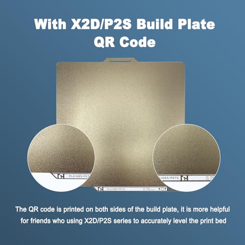 HIKUDIY Upgraded Thicker 0.77mm PEI Build Plate with QR Code, 257x257mm Double-Sided Textured Spring Steel Print Bed for Bambu Lab X2D/P2S/X1/X1C/X1E/P1P/P1S/A1 - Image 2