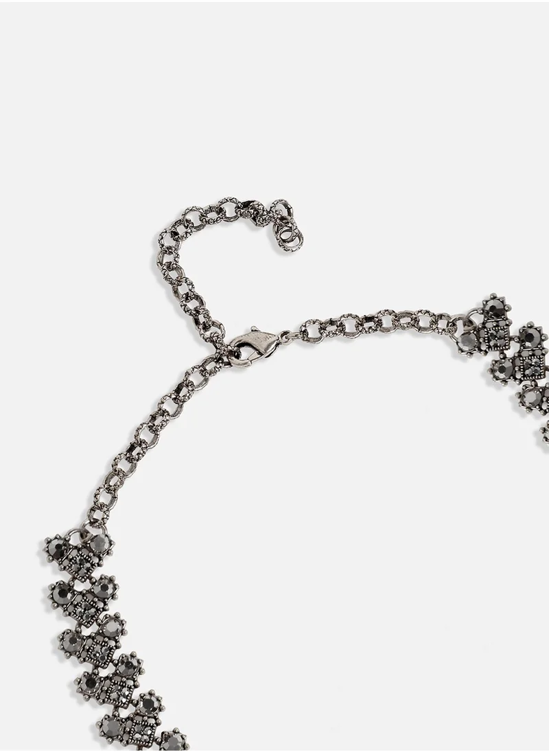 SOHI Crystal Daisy Jewellery Set